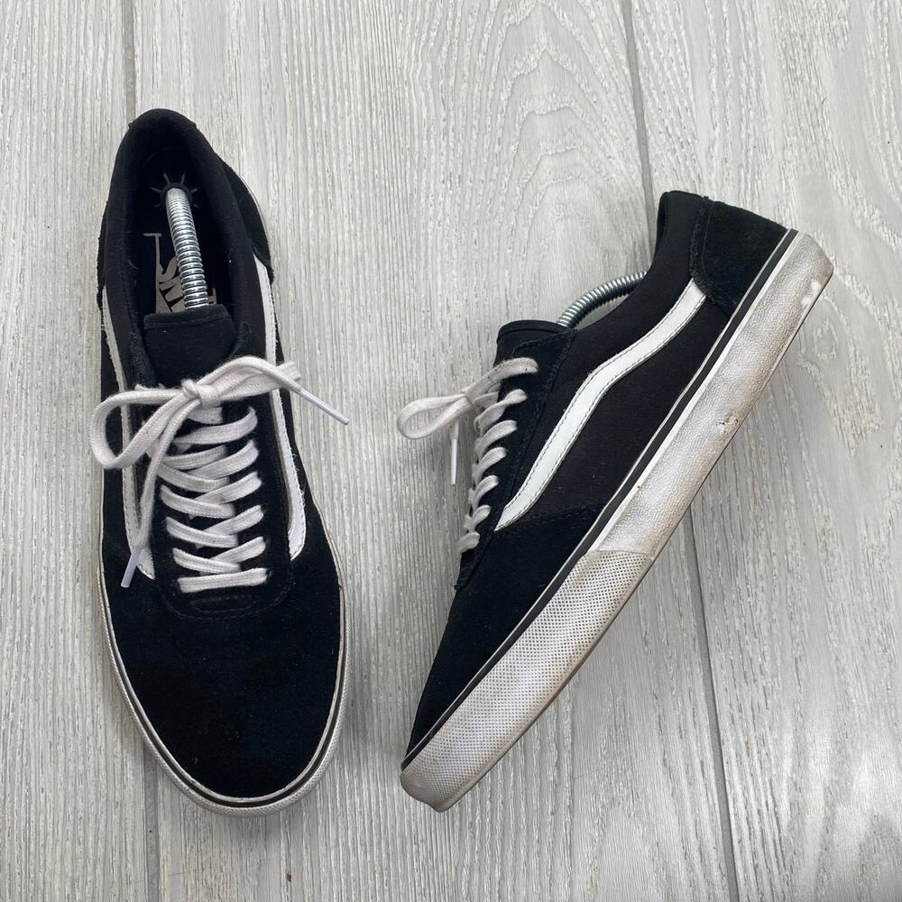 Vans Old Skool Black Fabric & Suede Low Top Skater Sneaker Size Women's 8.5